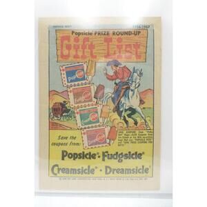 1956-1957 Popsicle Prize Round-Up Gift List & Western Contest Booklet Vintage F4
